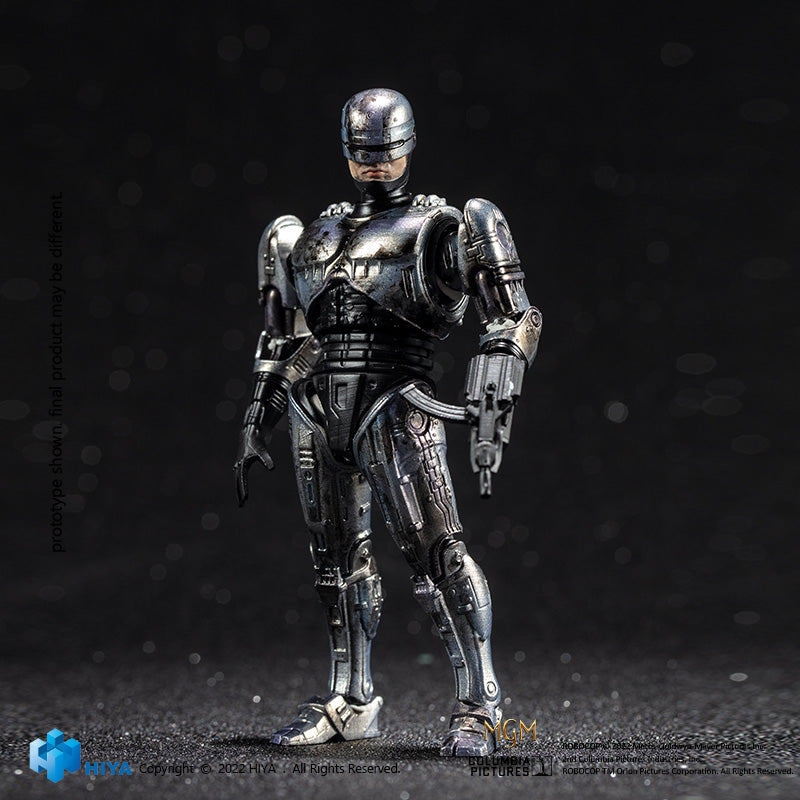 HIYA Exquisite Mini Series 1/18 Scale 4 Inch ROBOCOP 3 Battle Damage Robocop Action Figure