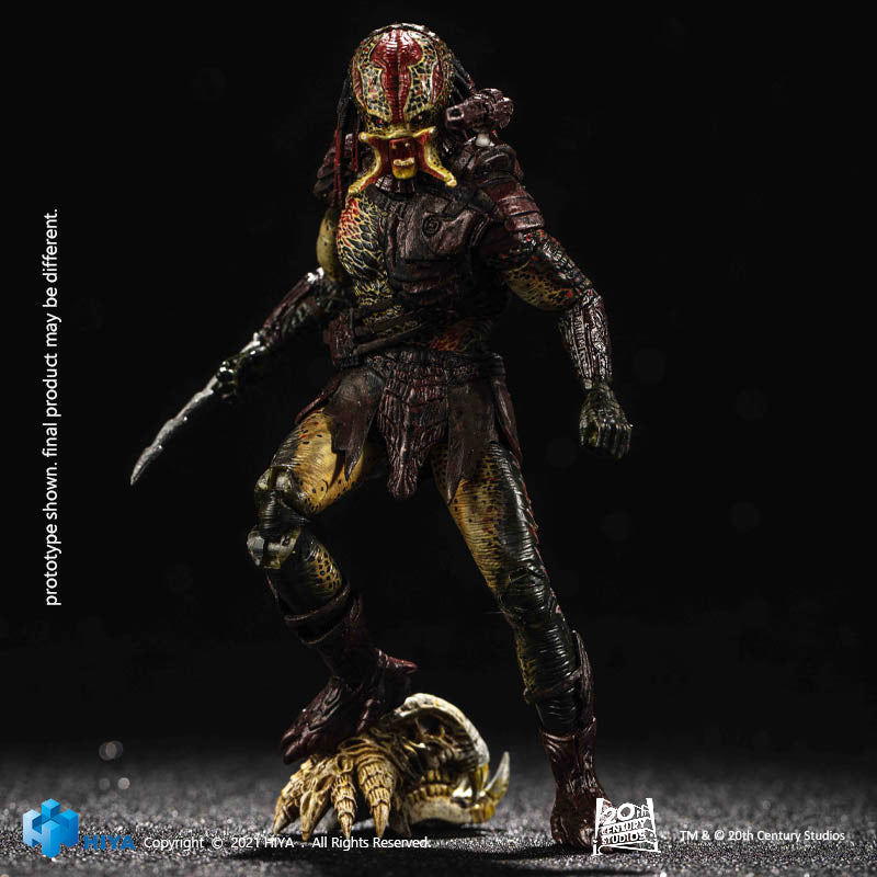 HIYA Exquisite Mini Series 1/18 Scale 5 Inch PREDATOR 2 Unmasked Berserker Predator Action Figure