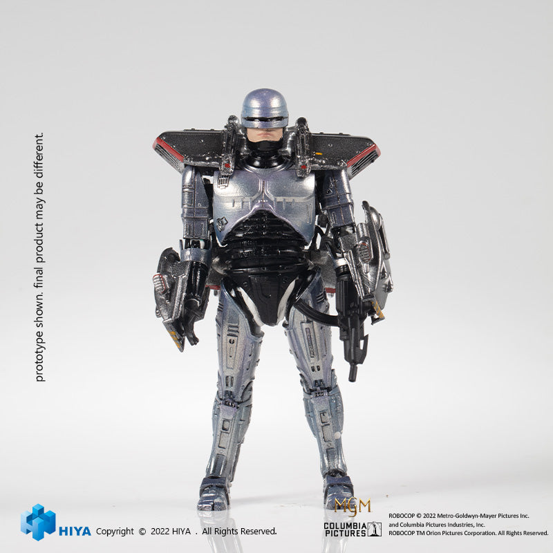 HIYA Exquisite Mini Series 1/18 Scale 4 Inch  ROBOCOP 3 Robocop with Jetpack Action Figure