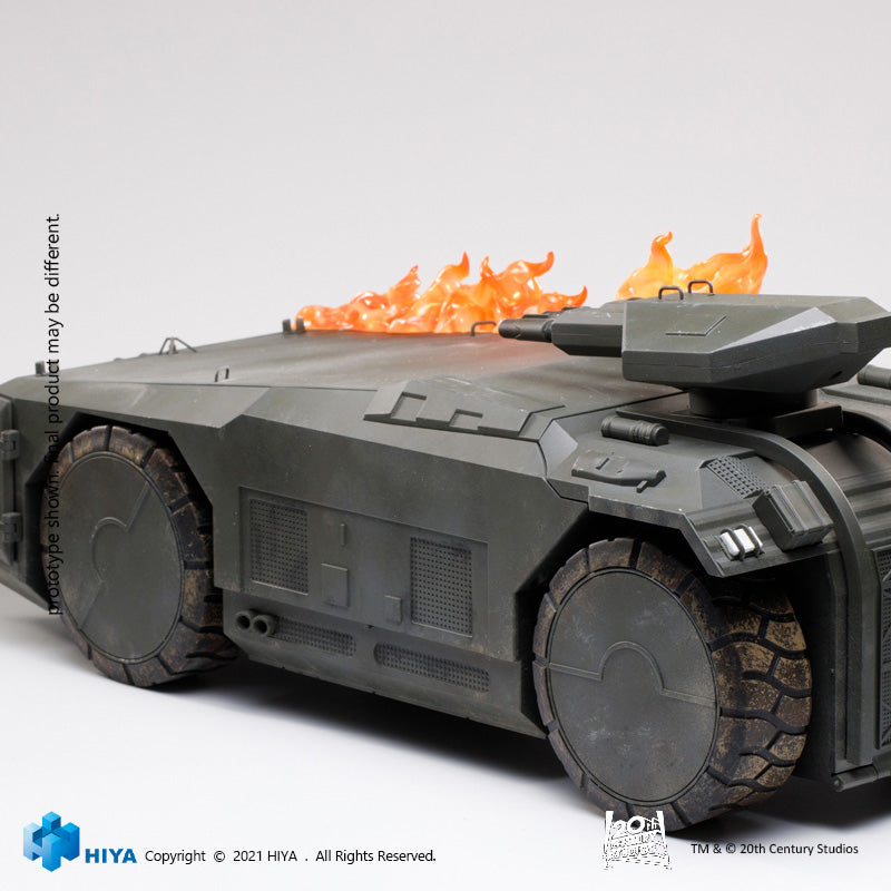 HIYA Exquisite Mini Series 1/18 Scale 5 Inch ALIENS Burning Armored Personnel Carrier Action Figure