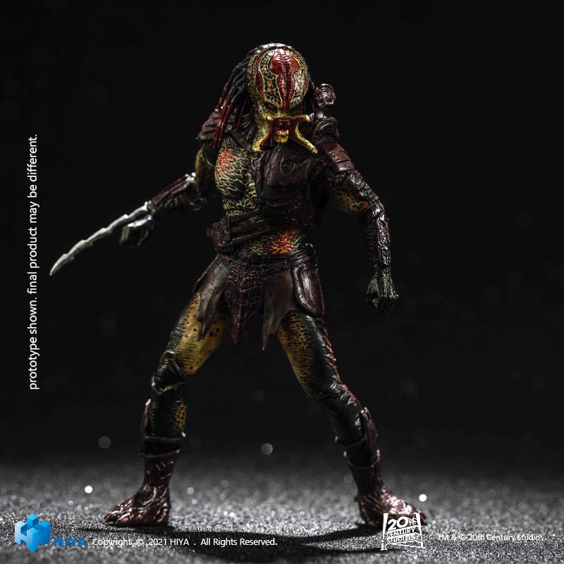 HIYA Exquisite Mini Series 1/18 Scale 5 Inch PREDATOR 2 Unmasked Berserker Predator Action Figure