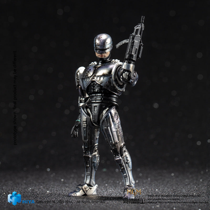 HIYA Exquisite Mini Series 1/18 Scale 4 Inch ROBOCOP 3 Battle Damage Robocop Action Figure