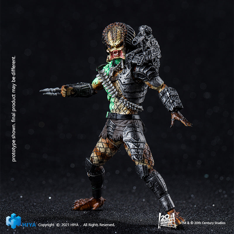 HIYA Exquisite Mini Series 1/18 Scale 5 Inch PREDATOR Battle Damage Jungle Predator Action Figure