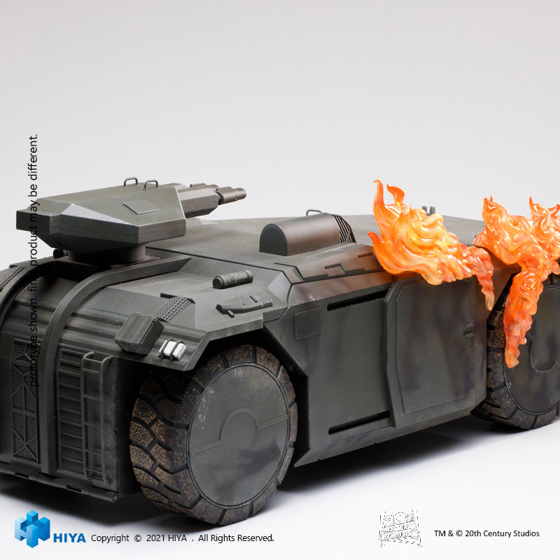 HIYA Exquisite Mini Series 1/18 Scale 5 Inch ALIENS Burning Armored Personnel Carrier Action Figure