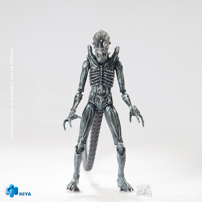 HIYA Exquisite Mini Series 1/18 Scale 5 Inch ALIENS Alien Warrior Blue Action Figure