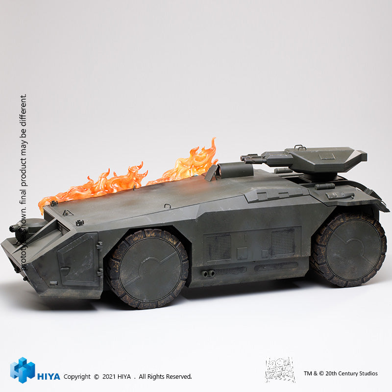 HIYA Exquisite Mini Series 1/18 Scale 5 Inch ALIENS Burning Armored Personnel Carrier Action Figure