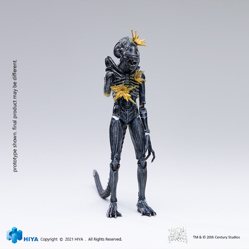 HIYA Exquisite Mini Series 1/18 Scale 5 Inch ALIENS Battle Damage Alien Warrior Action Figure