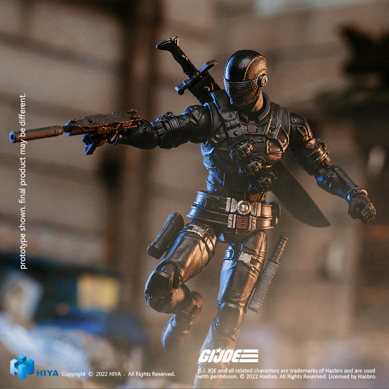 HIYA Exquisite Mini Series 1/18 Scale 4 Inch G.I.Joe Snake Eyes Action Figure