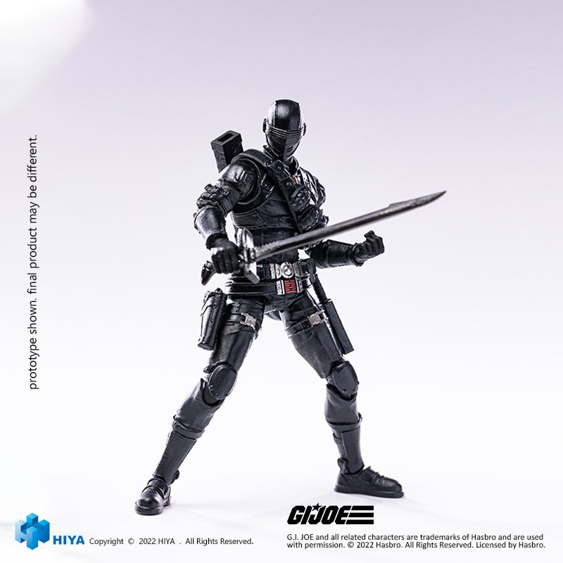 HIYA Exquisite Mini Series 1/18 Scale 4 Inch G.I.Joe Snake Eyes Action Figure