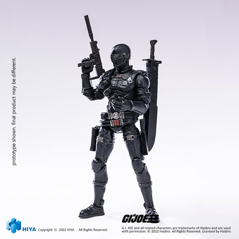 HIYA Exquisite Mini Series 1/18 Scale 4 Inch G.I.Joe Snake Eyes Action Figure