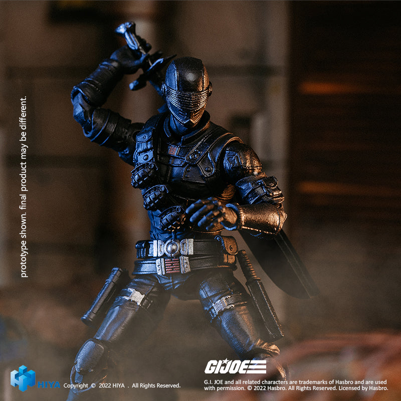 HIYA Exquisite Mini Series 1/18 Scale 4 Inch G.I.Joe Snake Eyes Action Figure