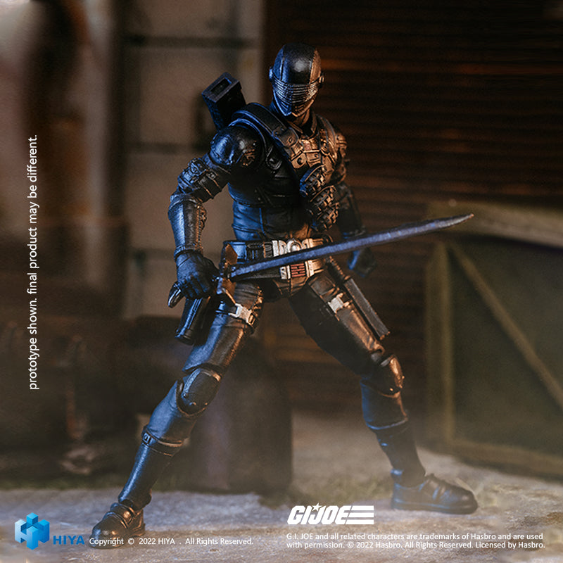 HIYA Exquisite Mini Series 1/18 Scale 4 Inch G.I.Joe Snake Eyes Action Figure