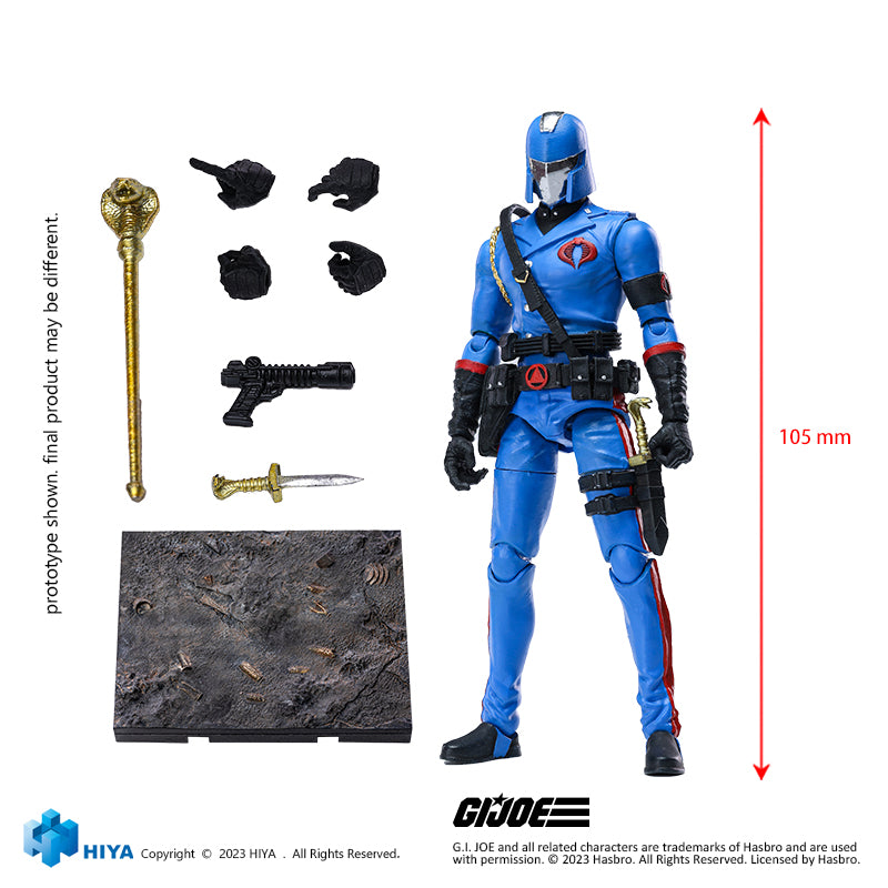 HIYA Exquisite Mini Series 1/18 Scale 4 Inch G.I.Joe Cobra Commander Action Figure