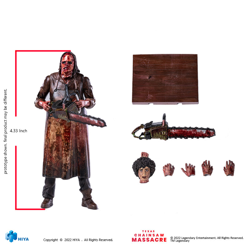 HIYA Exquisite Mini Series 1/18 scale 4 Inch TEXAS CHAINSAW MASSACRE (2022) Leatherface Slaughter Version Action Figure