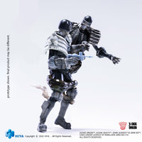 HIYA Exquisite Mini Series 1/18 Scale 4 Inch JUDGE DREDD SDCC Black and White Dredd VS Death Action Figure