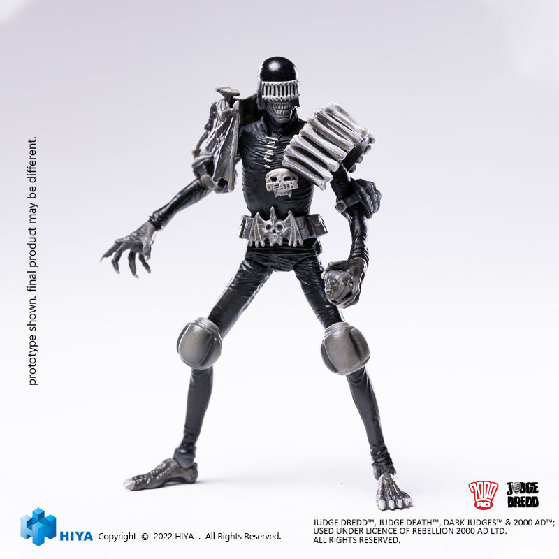 HIYA Exquisite Mini Series 1/18 Scale 4 Inch JUDGE DREDD Black and White Judge Death Action Figure